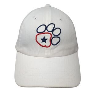 State Dog Paw Slideback Baseball Cap White One Size Adjustable Embroidered Big X